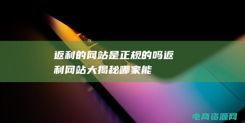 返利的网站是正规的吗 (返利网站大揭秘！哪家能最大限度为你省钱？)